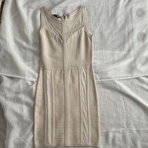 Bebe Cream Mini Dress